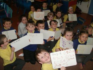 Mrs Tees P3 Class doing Maths