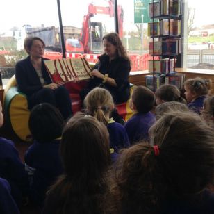 P1 visited Enniskillen Library